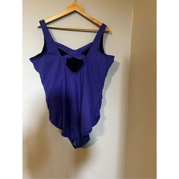 Lands End Women’s 24W DDD Cup Slender Carmella One Piece Swimsuit Tummy Control - Picture 5 of 7